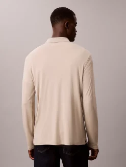 Calvin Klein Langärmliges Poloshirt aus Supima-Baumwolle^Herren Hemden & Poloshirts