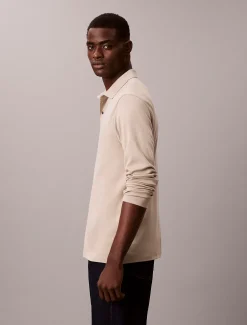 Calvin Klein Langärmliges Poloshirt aus Supima-Baumwolle^Herren Hemden & Poloshirts
