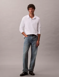 Calvin Klein Langärmliges Poloshirt aus Supima-Baumwolle^Herren Hemden & Poloshirts