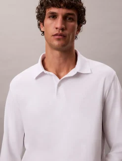 Calvin Klein Langärmliges Poloshirt aus Supima-Baumwolle^Herren Hemden & Poloshirts