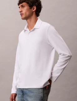 Calvin Klein Langärmliges Poloshirt aus Supima-Baumwolle^Herren Hemden & Poloshirts