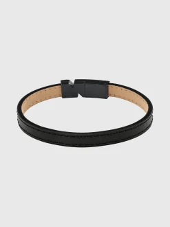 Calvin Klein Lederarmband mit asymmetrischem Anhänger^Herren Uhren & Schmuck