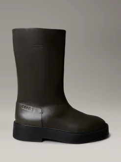 Calvin Klein Lederboots mit Blockabsatz^Damen Boots