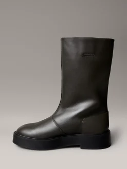 Calvin Klein Lederboots mit Blockabsatz^Damen Boots