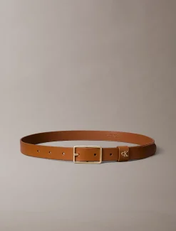 Calvin Klein Ledergürtel mit Metall-Monogramm^Damen Gürtel