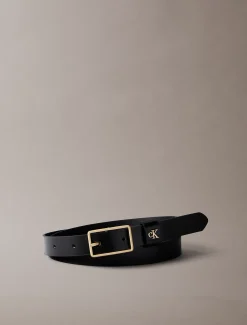 Calvin Klein Ledergürtel mit Metall-Monogramm^Damen Gürtel