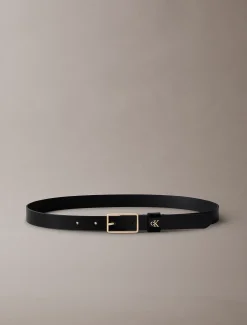 Calvin Klein Ledergürtel mit Metall-Monogramm^Damen Gürtel