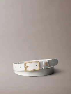 Calvin Klein Ledergürtel mit Metall-Monogramm^Damen Gürtel