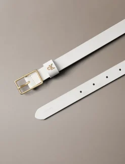 Calvin Klein Ledergürtel mit Metall-Monogramm^Damen Gürtel