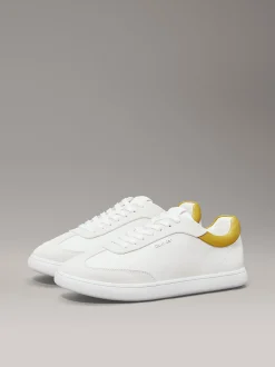 Calvin Klein Leder-Sneakers mit flachem Profil^Damen SneakerFrisch Eingetroffen