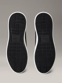 Calvin Klein Leder-Sneakers mit versteckter Ösenschnürung^Herren SneakerFrisch Eingetroffen