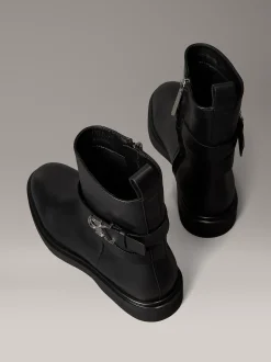 Calvin Klein Leder-Stiefeletten mit charakteristischem Logo^Damen Boots