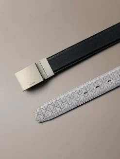 Calvin Klein Leder-Wendegürtel mit Schnalle und Plakette^Herren Gürtel