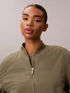 Calvin Klein Leicht gefütterte Nylon-Bomberjacke^Damen JackenFrisch Eingetroffen