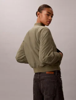 Calvin Klein Leicht gefütterte Nylon-Bomberjacke^Damen JackenFrisch Eingetroffen