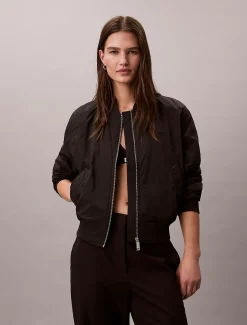 Calvin Klein Leicht gefütterte Nylon-Bomberjacke^Damen JackenFrisch Eingetroffen