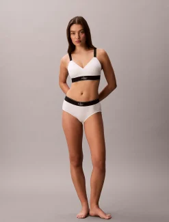 Calvin Klein Leicht gefütterter Bralette - Graphic Monogram Microfibre Stretch^Damen Bhs & BralettesFrisch Eingetroffen