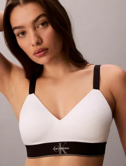 Calvin Klein Leicht gefütterter Bralette - Graphic Monogram Microfibre Stretch^Damen Bhs & BralettesFrisch Eingetroffen