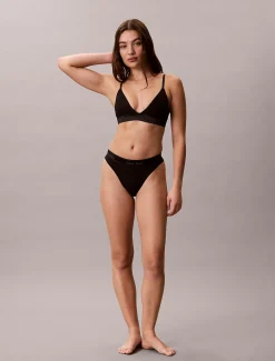 Calvin Klein Leicht gepolsterter Metallic-Triangel-Bralette - Icon Cotton Modal^Damen Bhs & BralettesFrisch Eingetroffen