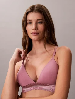 Calvin Klein Leicht gepolsterter Metallic-Triangel-Bralette - Icon Cotton Modal^Damen Bhs & BralettesFrisch Eingetroffen