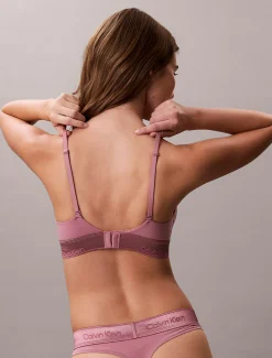 Calvin Klein Leicht gepolsterter Metallic-Triangel-Bralette - Icon Cotton Modal^Damen Bhs & BralettesFrisch Eingetroffen