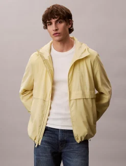 Calvin Klein Leichte Windbreaker-Jacke aus meliertem Nylon^Herren JackenFrisch Eingetroffen