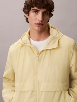Calvin Klein Leichte Windbreaker-Jacke aus meliertem Nylon^Herren JackenFrisch Eingetroffen