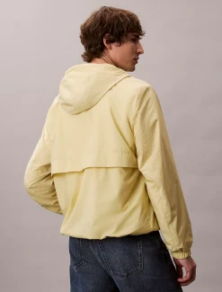 Calvin Klein Leichte Windbreaker-Jacke aus meliertem Nylon^Herren JackenFrisch Eingetroffen