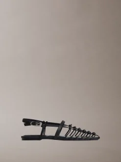 Calvin Klein Liliana - Riemchen-Ballerinas aus Leder^Damen SandalenFrisch Eingetroffen