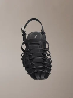 Calvin Klein Liliana - Riemchen-Ballerinas aus Leder^Damen SandalenFrisch Eingetroffen