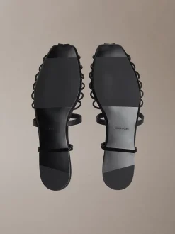 Calvin Klein Liliana - Riemchen-Ballerinas aus Leder^Damen SandalenFrisch Eingetroffen