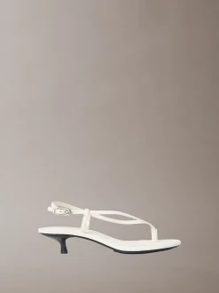 Calvin Klein Lina - Sandalen mit Kitten-Heel-Absatz aus Leder^Damen SandalenFrisch Eingetroffen