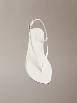 Calvin Klein Lina - Sandalen mit Kitten-Heel-Absatz aus Leder^Damen SandalenFrisch Eingetroffen