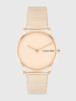 Calvin Klein Lineares Zifferblatt und Armbanduhr^Damen Uhren & Schmuck