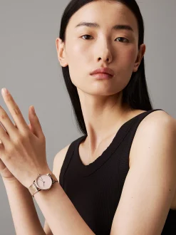 Calvin Klein Lineares Zifferblatt und Armbanduhr^Damen Uhren & Schmuck