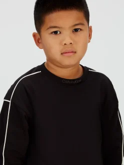 Calvin Klein Lockeres T-Shirt mit Paspelierung^Kinder T-shirts|Kleidung