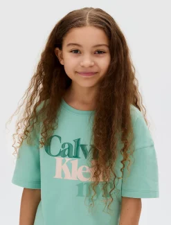 Calvin Klein Lockeres T-Shirt-Kleid mit Logo^Kinder Kleider & Röcke|Kleidung