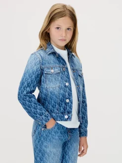 Calvin Klein Logo Trucker-Jacke für Kinder^Kinder Jacken & MäntelFrisch Eingetroffen|Kleidung