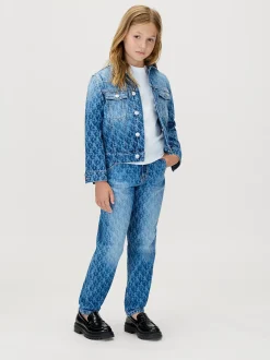 Calvin Klein Logo Trucker-Jacke für Kinder^Kinder Jacken & MäntelFrisch Eingetroffen|Kleidung