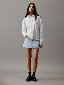 Calvin Klein Logo-Hoodie aus Baumwoll-Frottee^Damen Sweatshirts & Hoodies