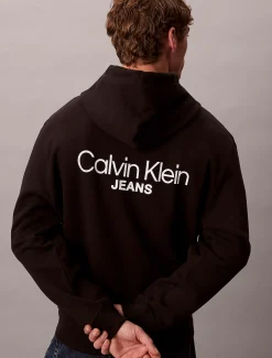Calvin Klein Logo-Hoodie aus Baumwoll-Frottee^Herren Hoodies & Sweatshirts
