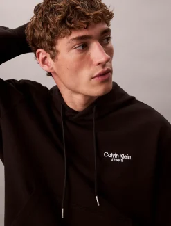 Calvin Klein Logo-Hoodie aus Baumwoll-Frottee^Herren Hoodies & Sweatshirts
