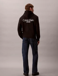 Calvin Klein Logo-Hoodie aus Baumwoll-Frottee^Herren Hoodies & Sweatshirts