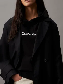 Calvin Klein Logo-Hoodie aus Baumwoll-Frottee^Damen Sweatshirts & Hoodies