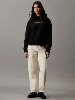 Calvin Klein Logo-Hoodie aus Baumwoll-Frottee^Damen Sweatshirts & Hoodies