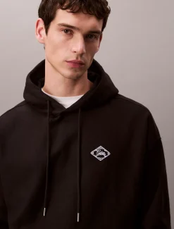 Calvin Klein Logo-Hoodie aus Fleece mit grafischem Print^Herren Hoodies & Sweatshirts