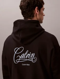 Calvin Klein Logo-Hoodie aus Fleece mit grafischem Print^Herren Hoodies & Sweatshirts