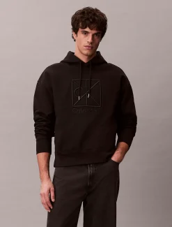 Calvin Klein Logo-Hoodie aus schwerem Jersey^Herren Hoodies & Sweatshirts