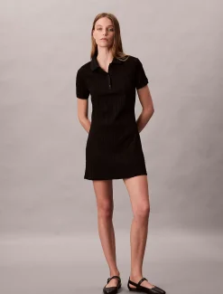 Calvin Klein Logo-Jacquard-Polokleid^Damen Kleider & Röcke
