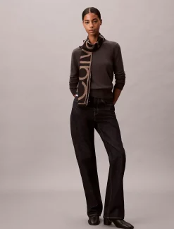 Calvin Klein Logo-Jacquard-Stola^Damen Schals & Handschuhe